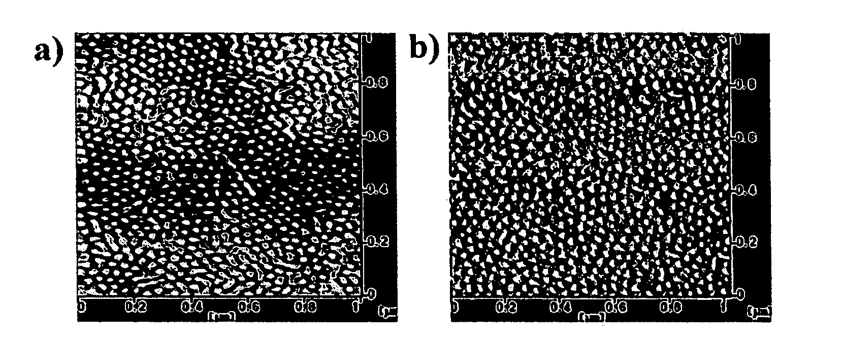 Nanopatterned templates from oriented degradable diblock copolymer thin films