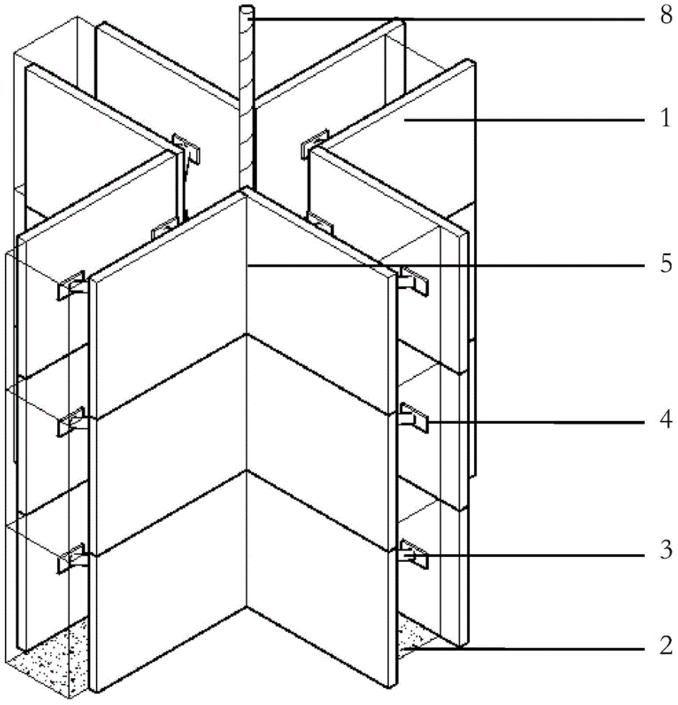 High-performance cement mortar board built-in lightweight ecological material ten-shaped thermal insulation and load-bearing blocks