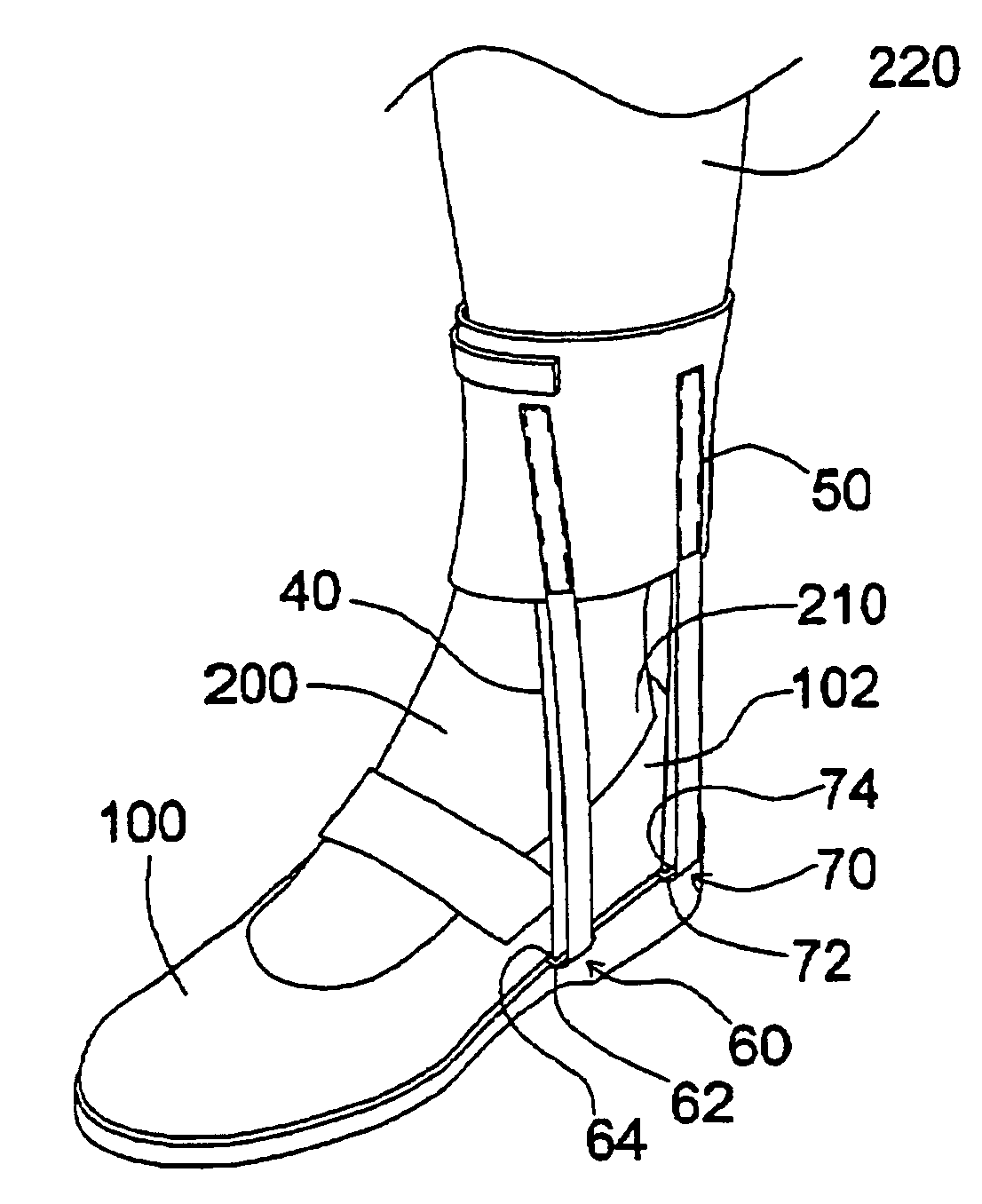 Dynamic ankle protection apparatus