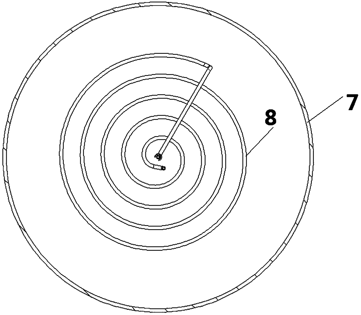 Microorganism soil sanitation solar energy loop heat pipe system with changed coiler coiling density