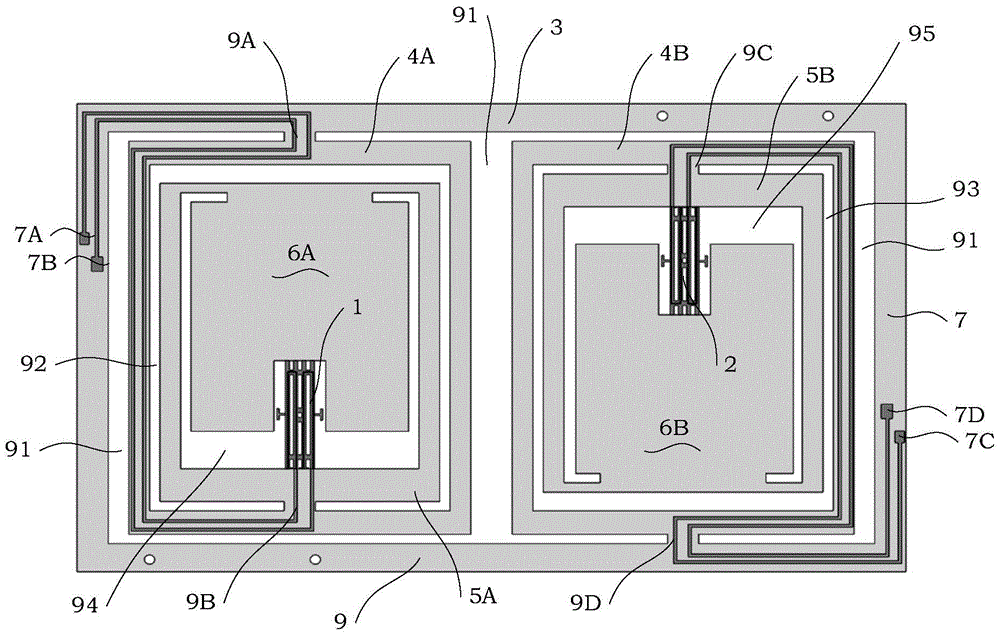 Integrated differential quartz beam accelerometer with temperature measurement function based on t-shaped structure