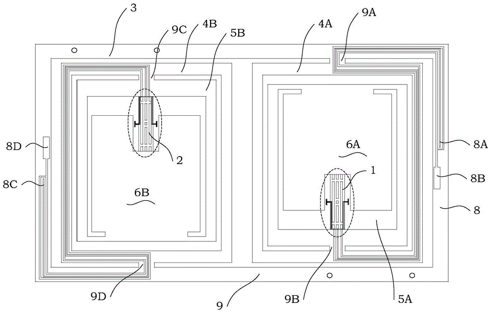 Integrated differential quartz beam accelerometer with temperature measurement function based on t-shaped structure