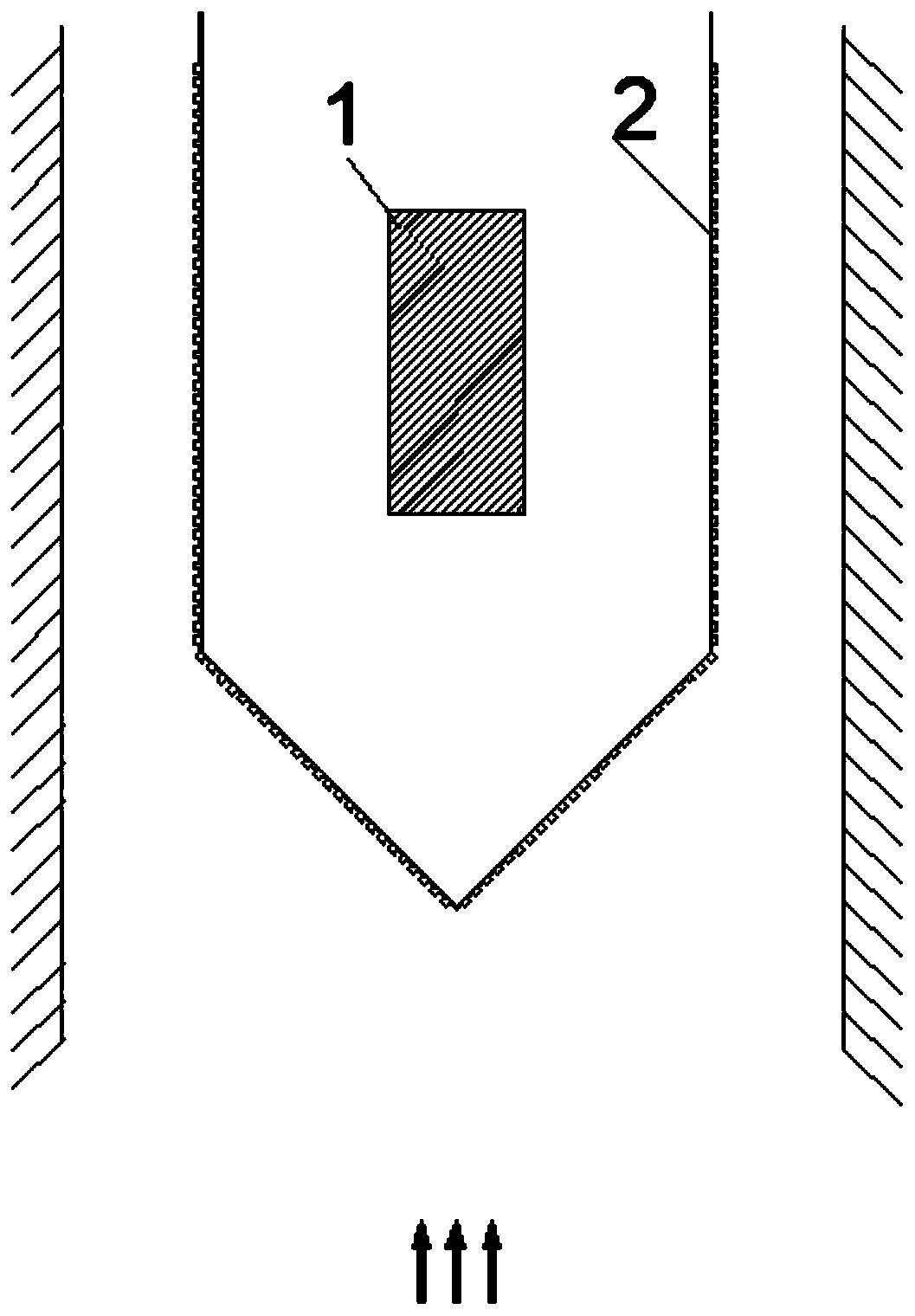 Bridge pier flow goaf reinforcing method