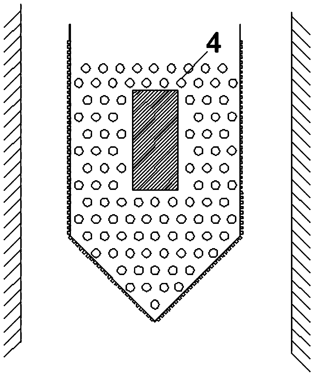 Bridge pier flow goaf reinforcing method