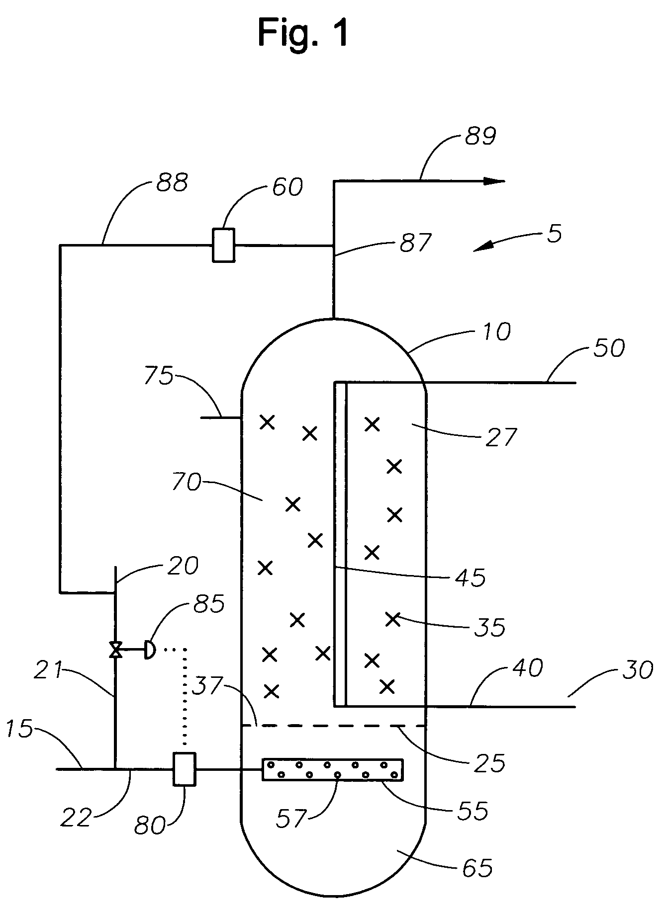 Prevention of and recovering from a catalyst bed slumping in a gas-agitated multiphase reactor