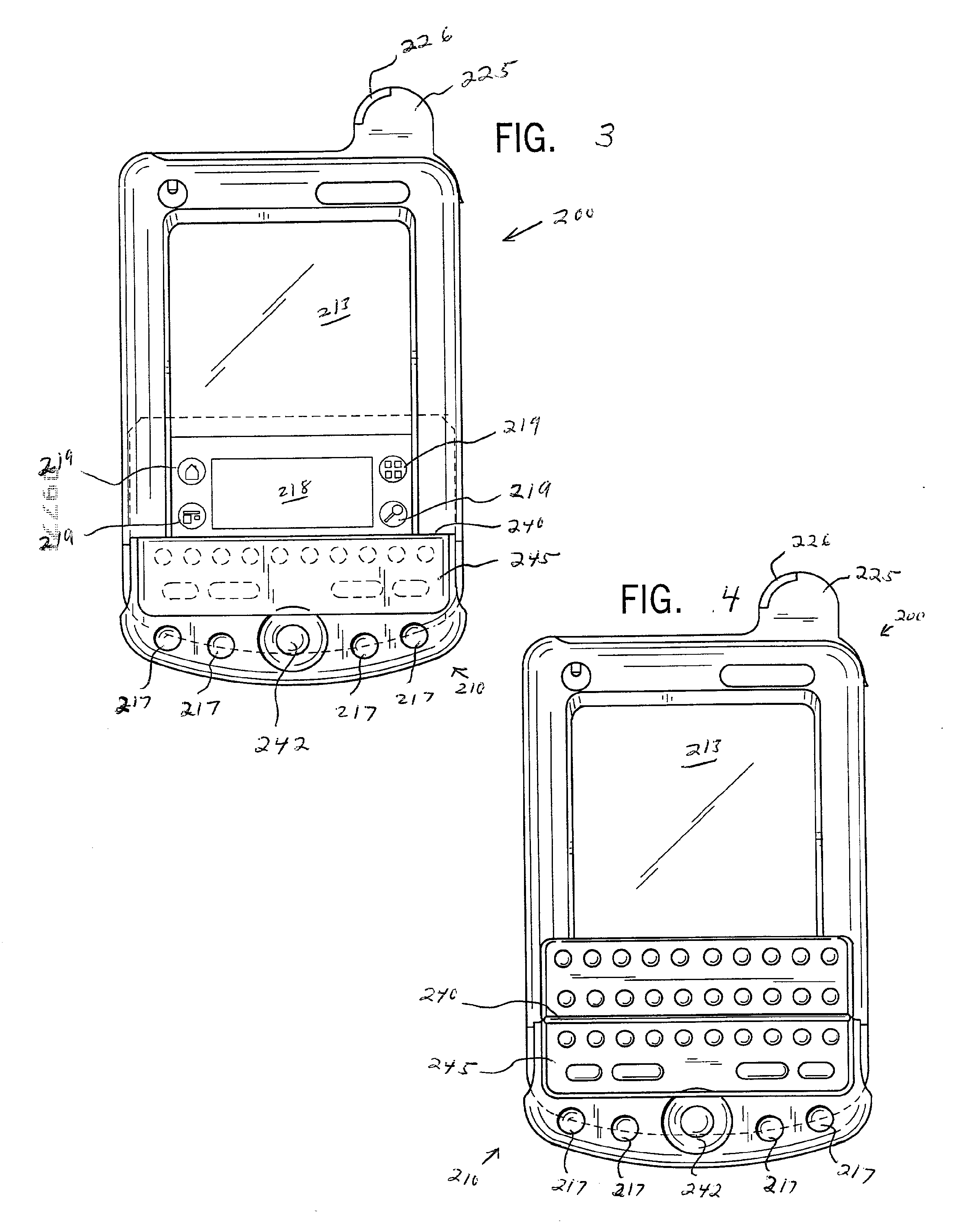 Miniature keyboard for a hand held computer