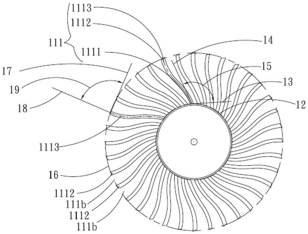 Centrifugal blade structure