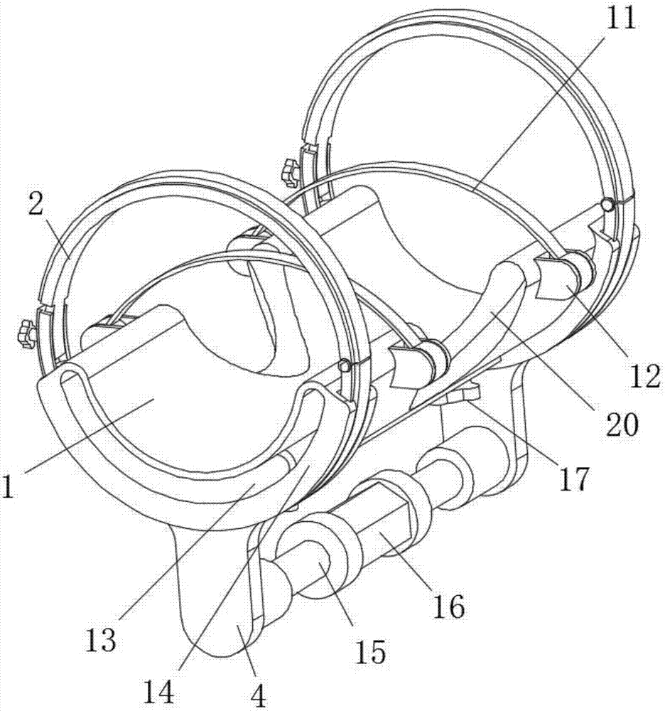 Patient limb auxiliary fixing device