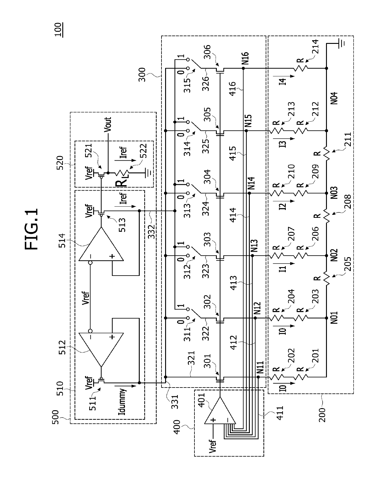 Digital-to-analog converters having a resistive ladder network