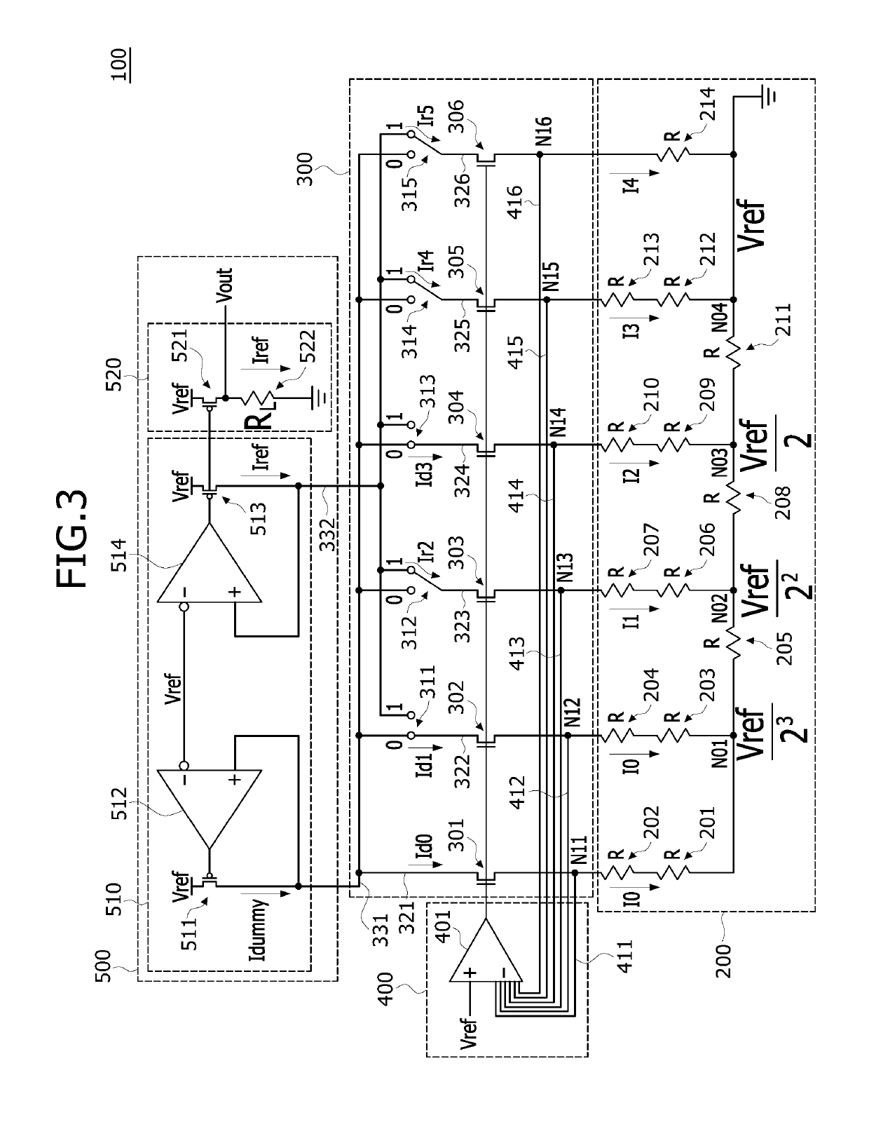 Digital-to-analog converters having a resistive ladder network