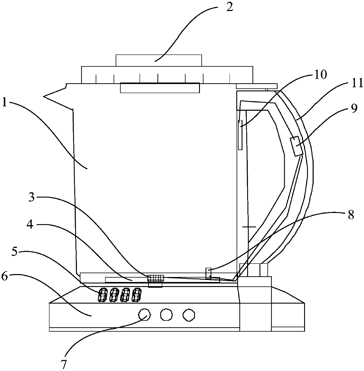 Heating control method and device, medium and liquid heating container