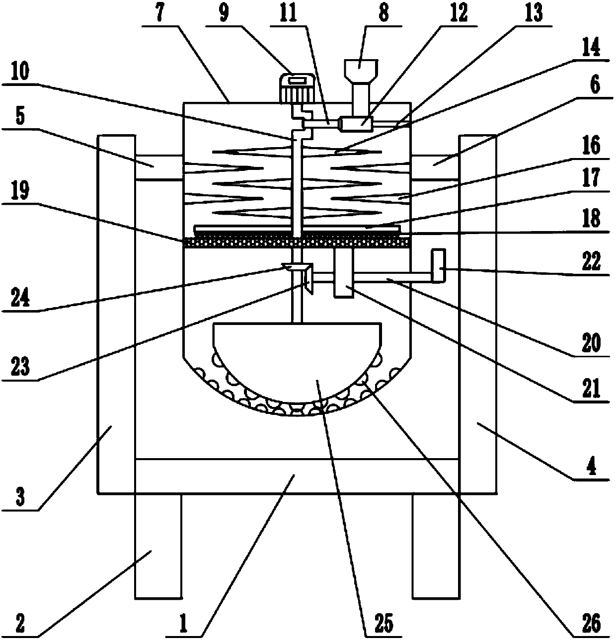 Swing type coffee bean crushing and grinding equipment