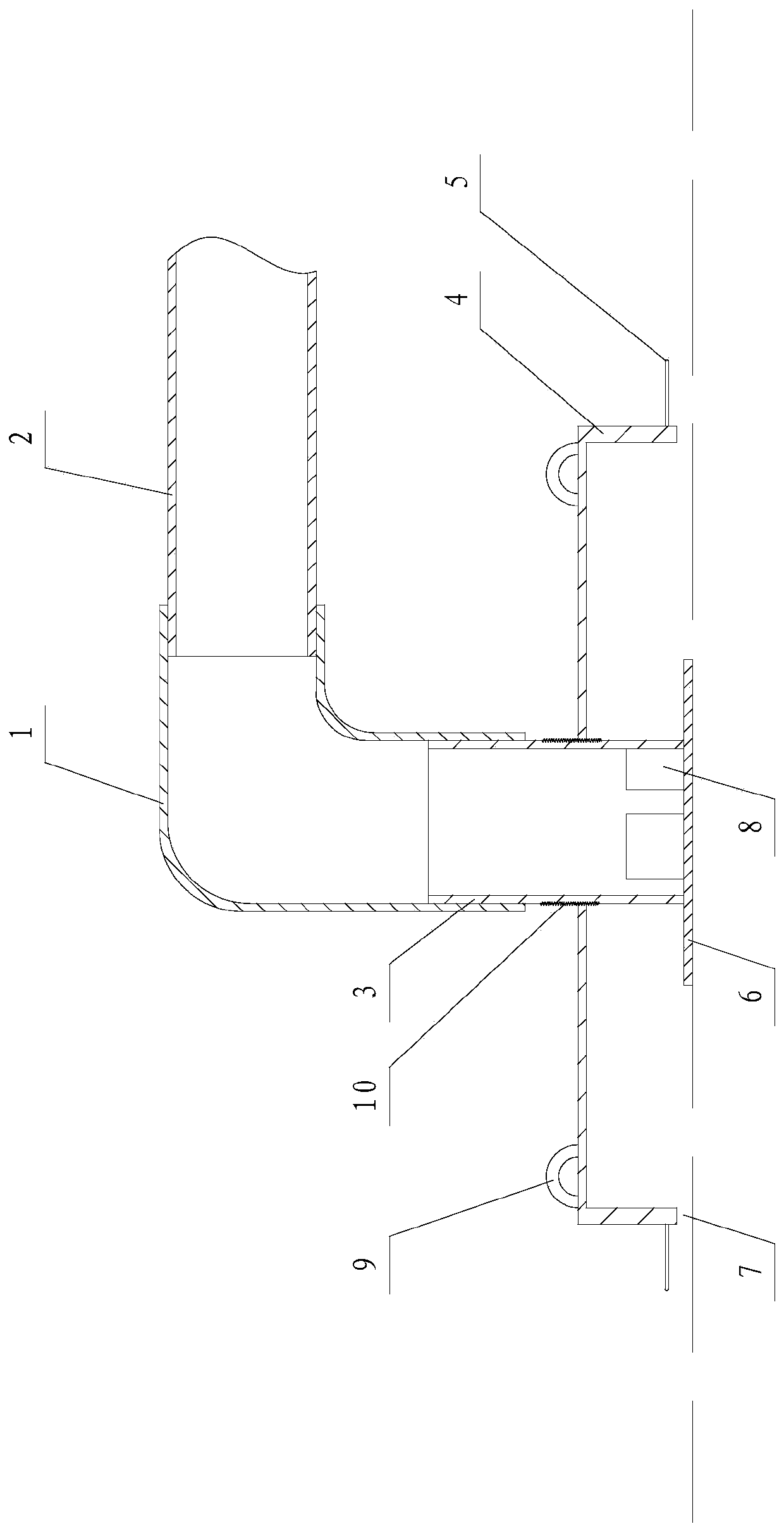 Pore-adjustable turntable type bottom blowdown device for shrimp breeding pond