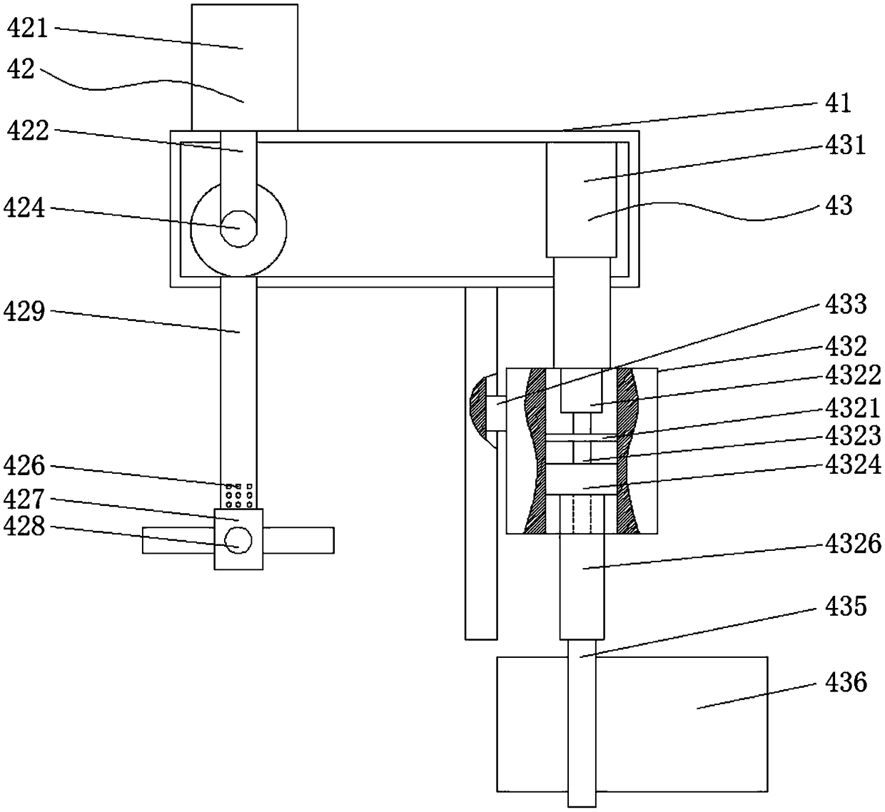 Suspended substance filtering device for recovering wastewater of enterprise