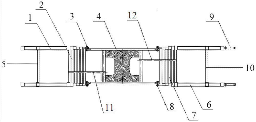 Special telescopic hard ladder for tension tower of ±800kv UHV DC line and its application method