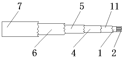 Anti-strong-interference signal control cable for 5G signal towers