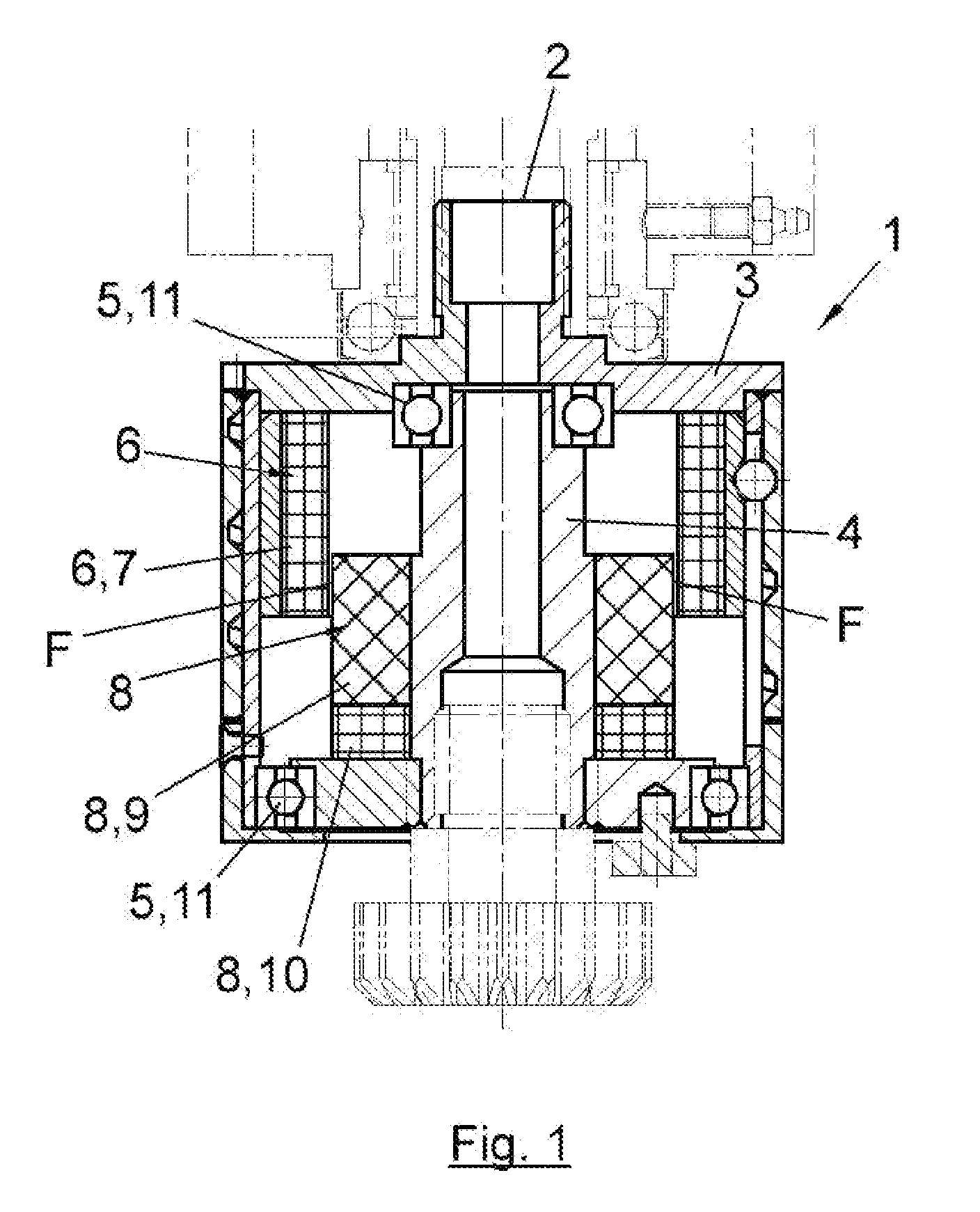 Magnetic clutch for the transmission of tightening torque