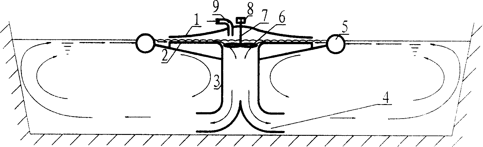 Energy-saving water sterilization device for subcritical flow