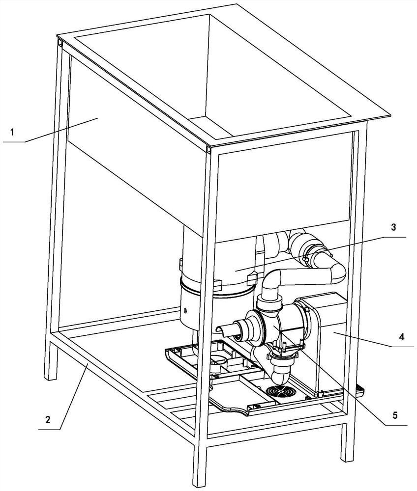 Solid-liquid separation device and kitchen waste disposer with same