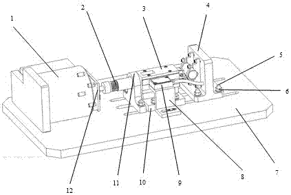 Micro-amplitude impact wear test device and test method based on controlled impact energy