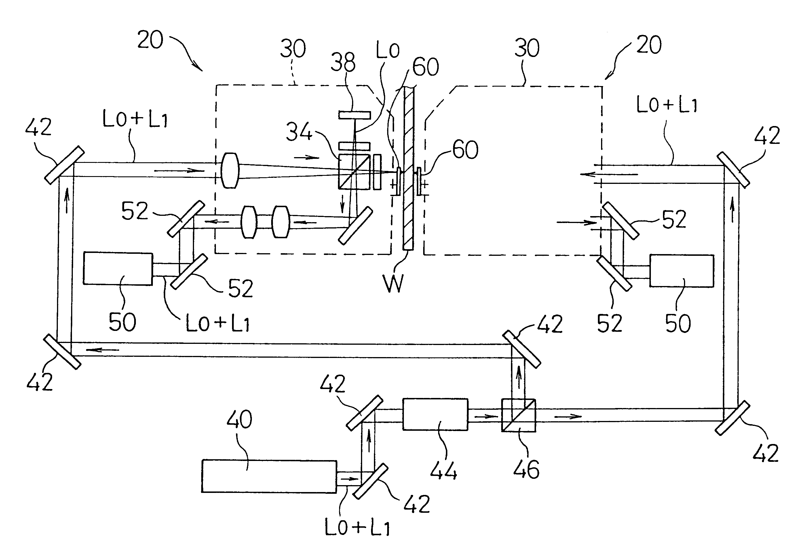 Method and apparatus for measuring thickness variation of a thin sheet material, and probe reflector used in the apparatus