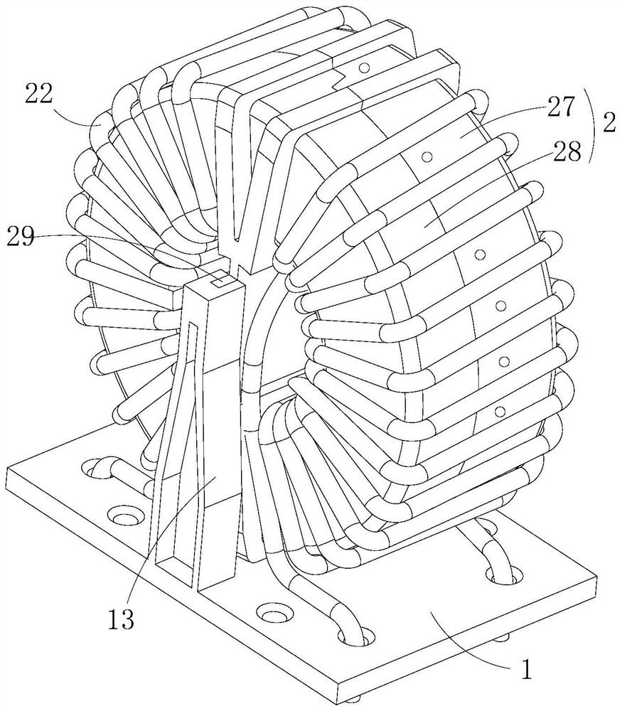 Filtering magnetic core with high magnetic conductivity