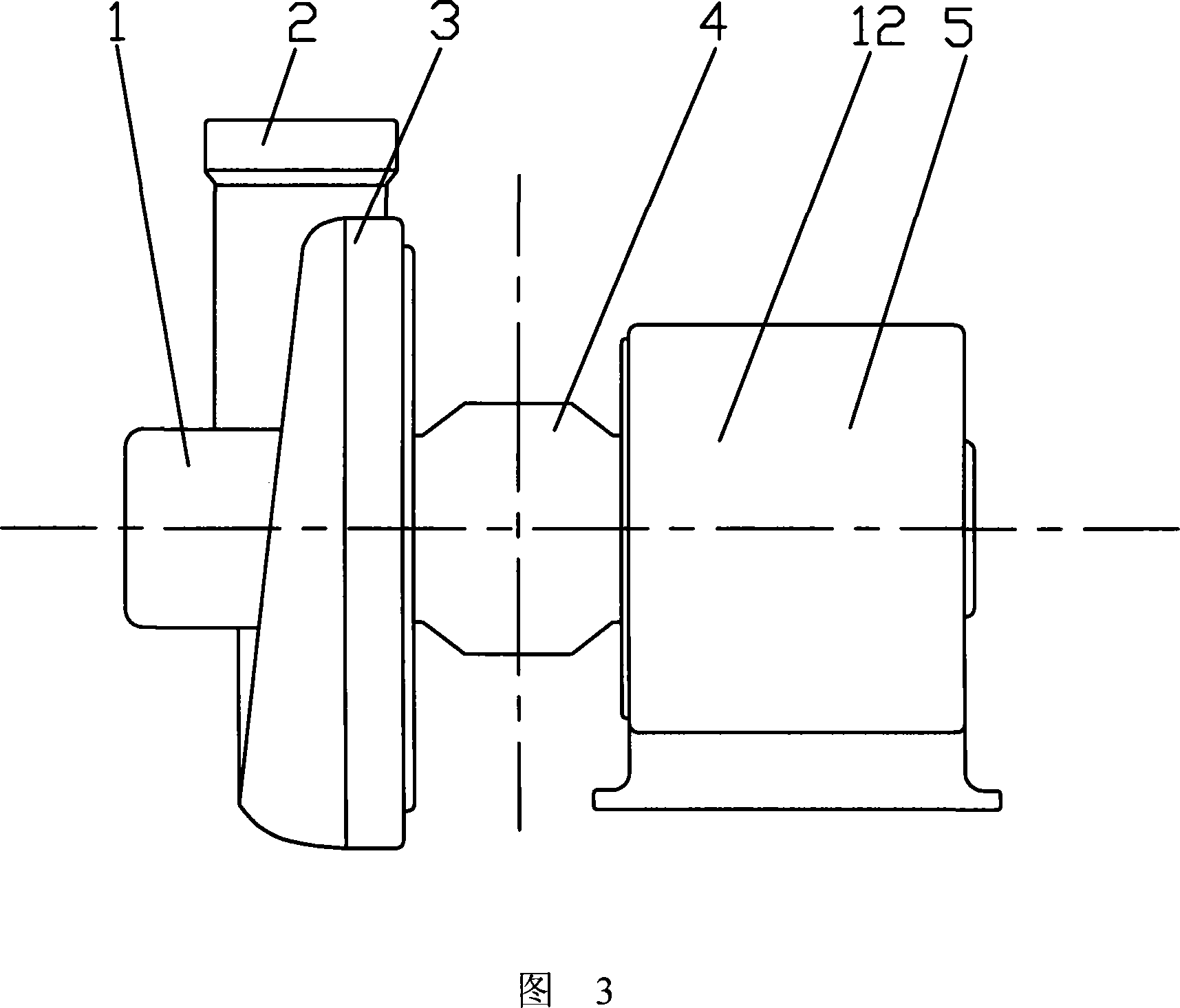 Turbocharging device of refrigeration machine