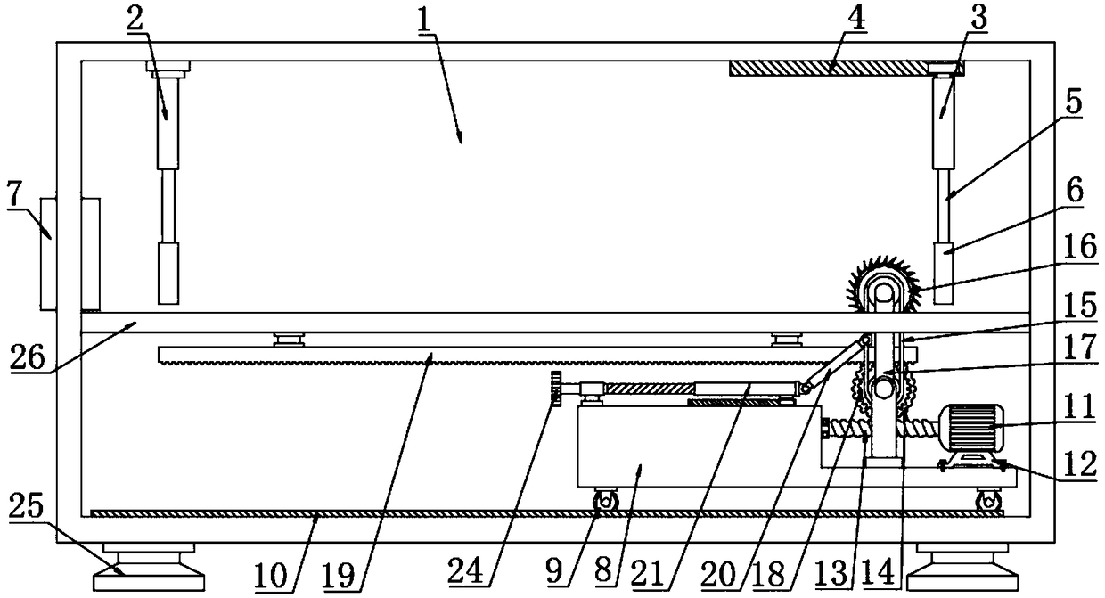 Raw wood cutting device for wood processing