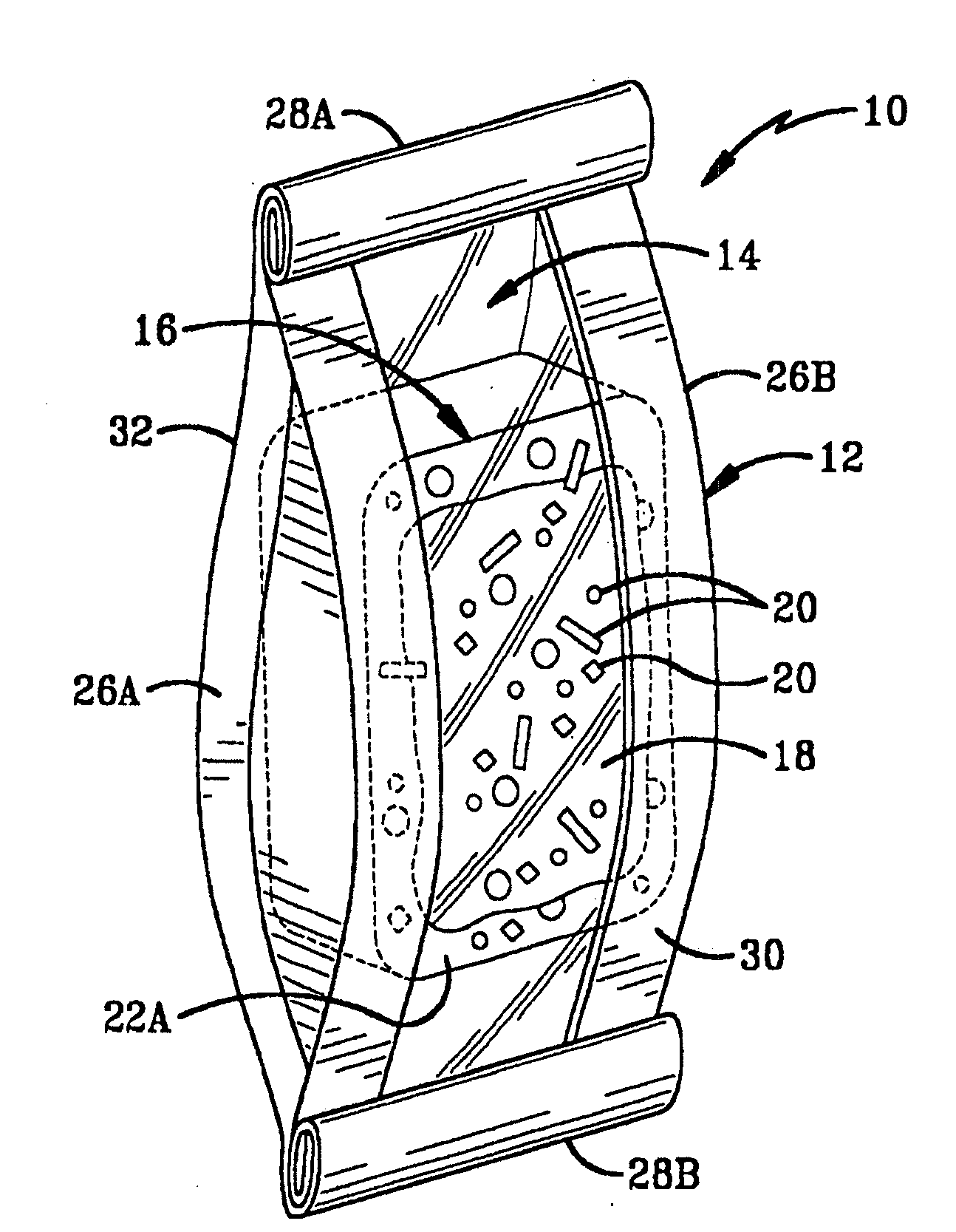 Frozen food package and method of use