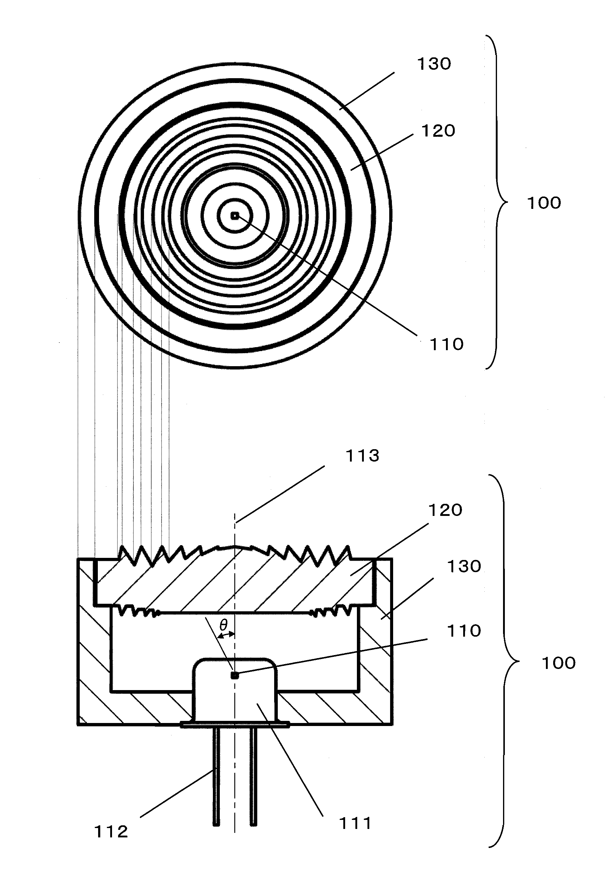 Light emitting module and light receiving module