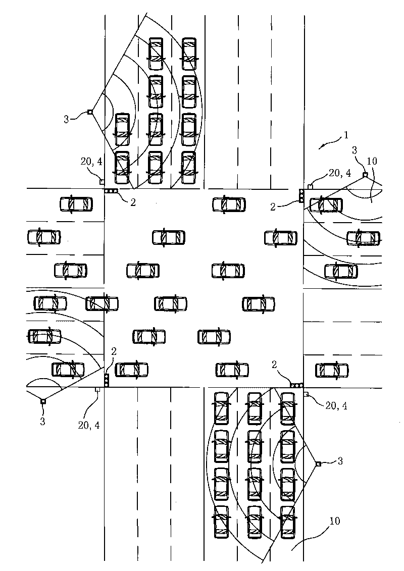 Method for controlling traffic signal lamps of crossroad