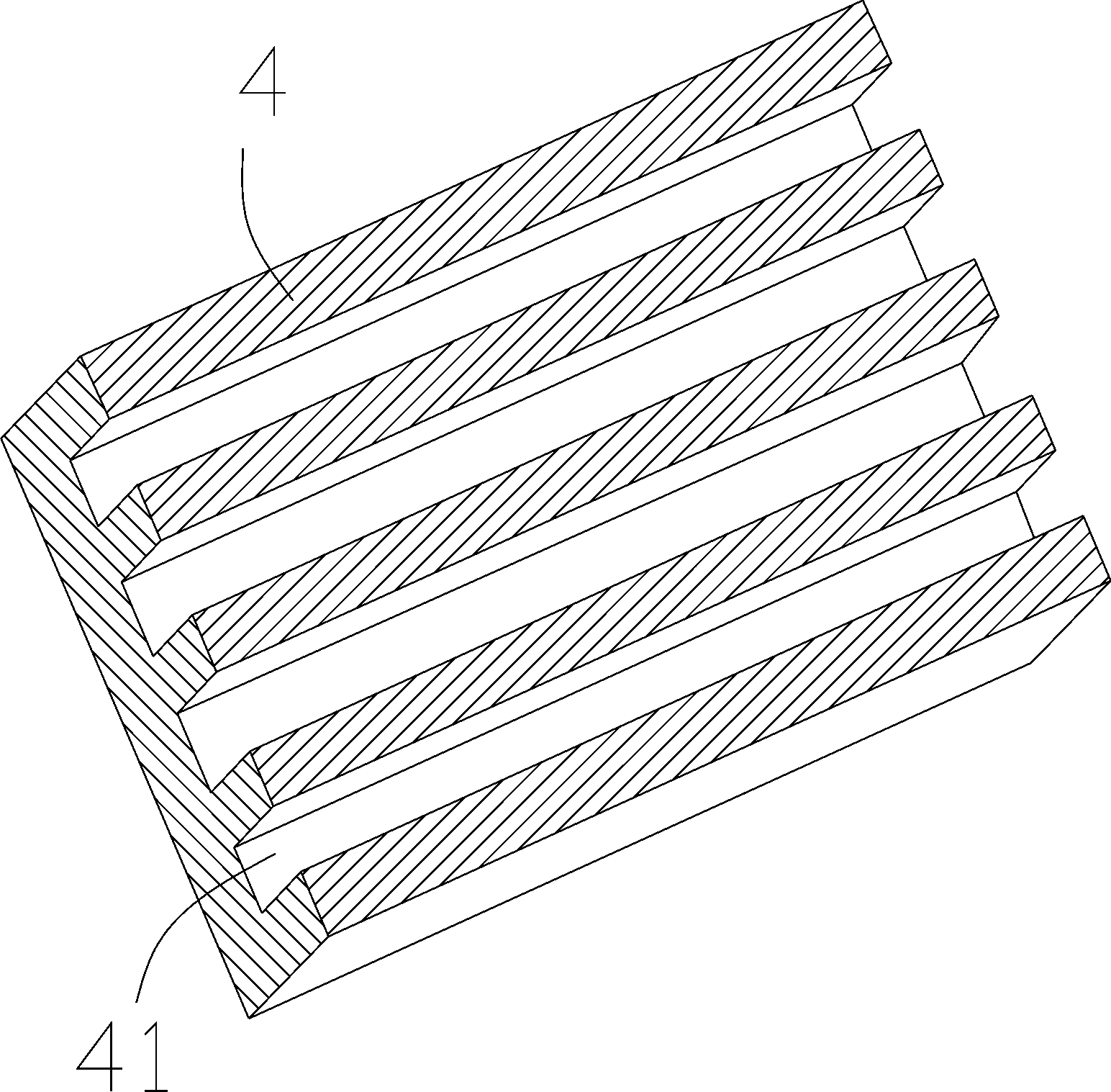 Welding device of honeycomb sloped tube