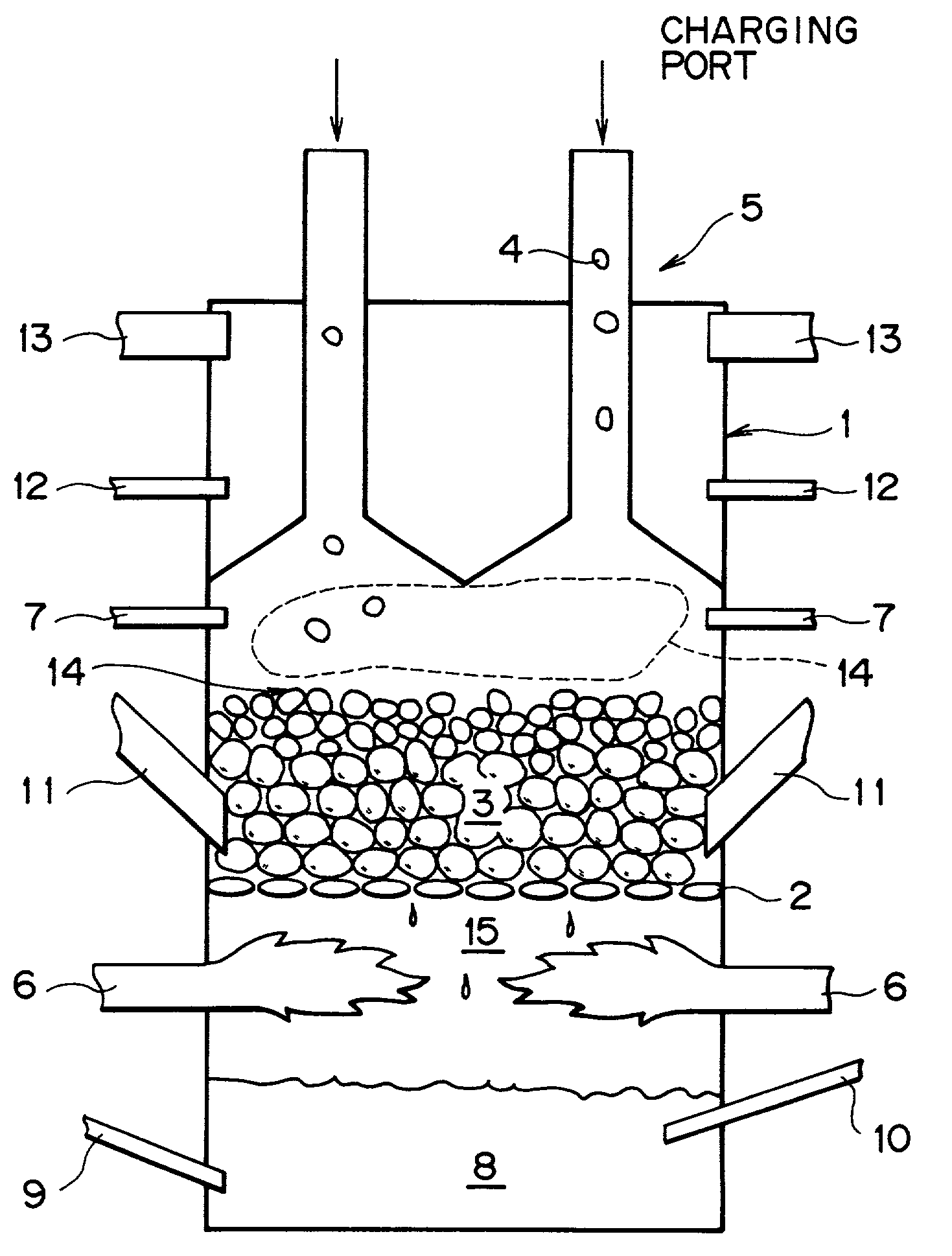 Method of and apparatus for manufacturing the metallic iron