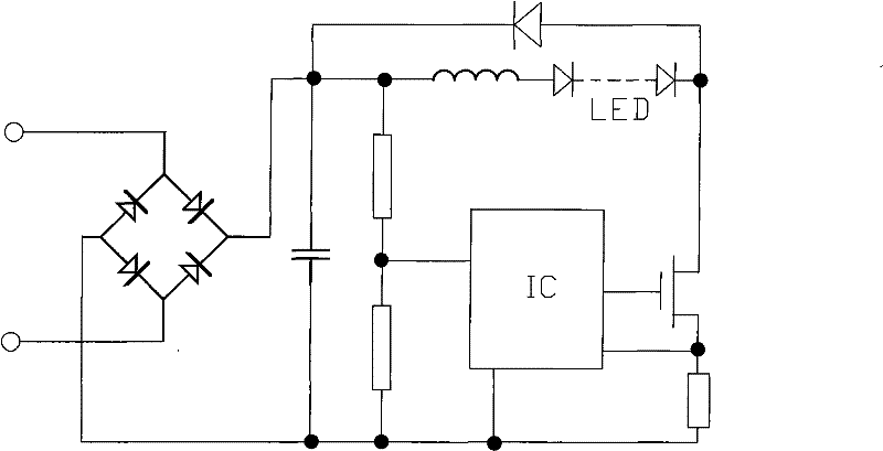 Energy saving control circuit for LED lamp