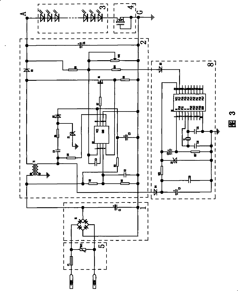 Energy saving control circuit for LED lamp