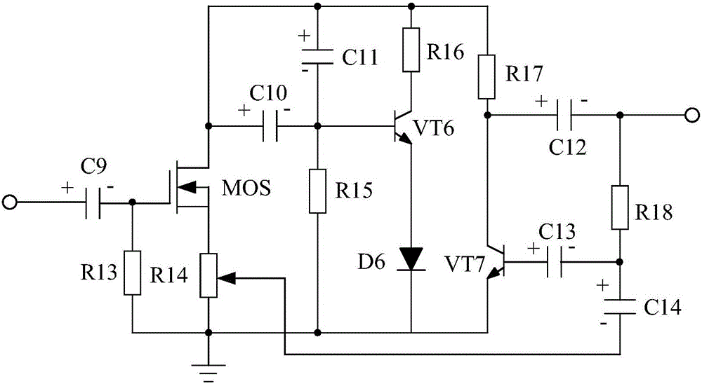 Signal amplification type automatic irrigation control system based on protective circuit