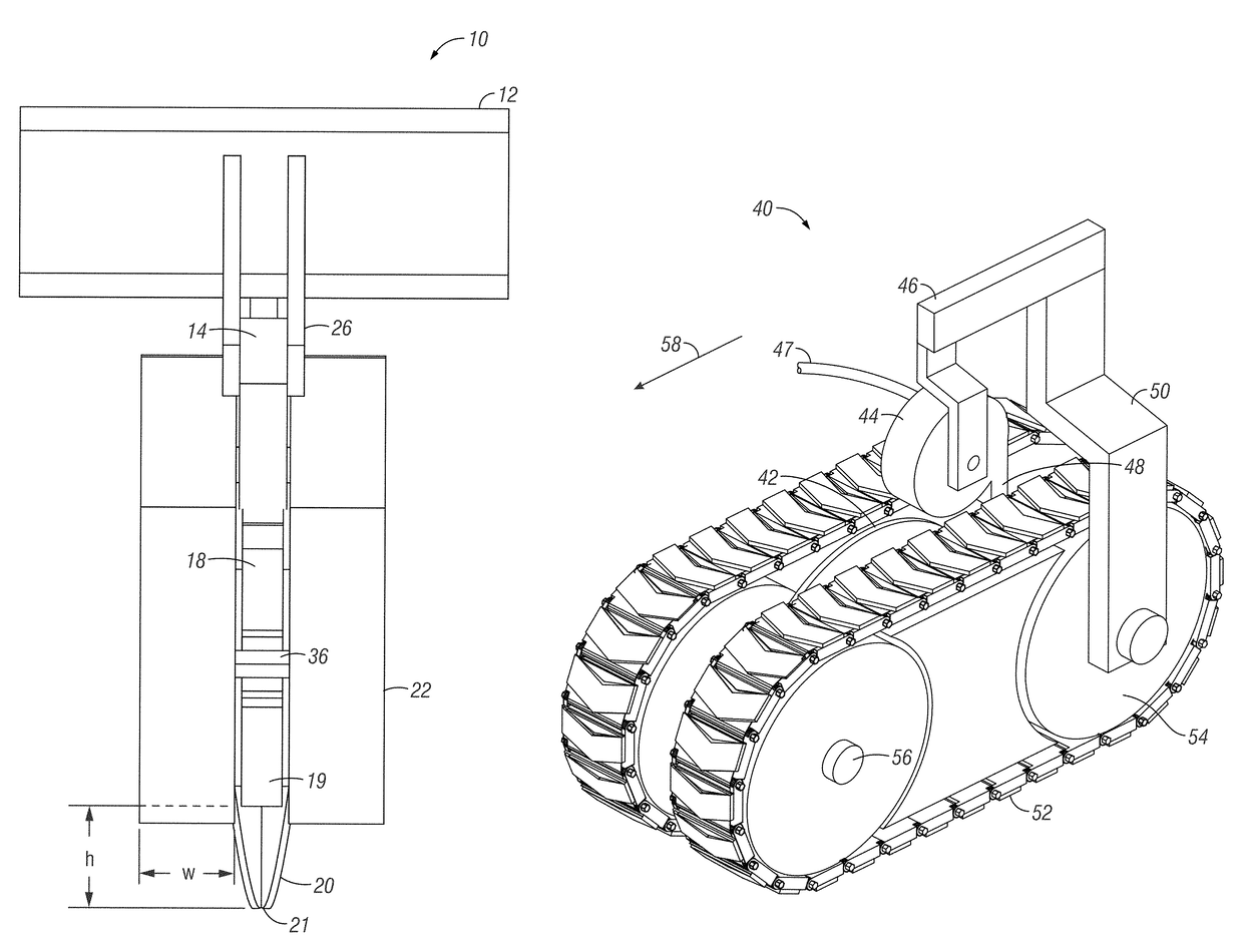 Row unit with tracks