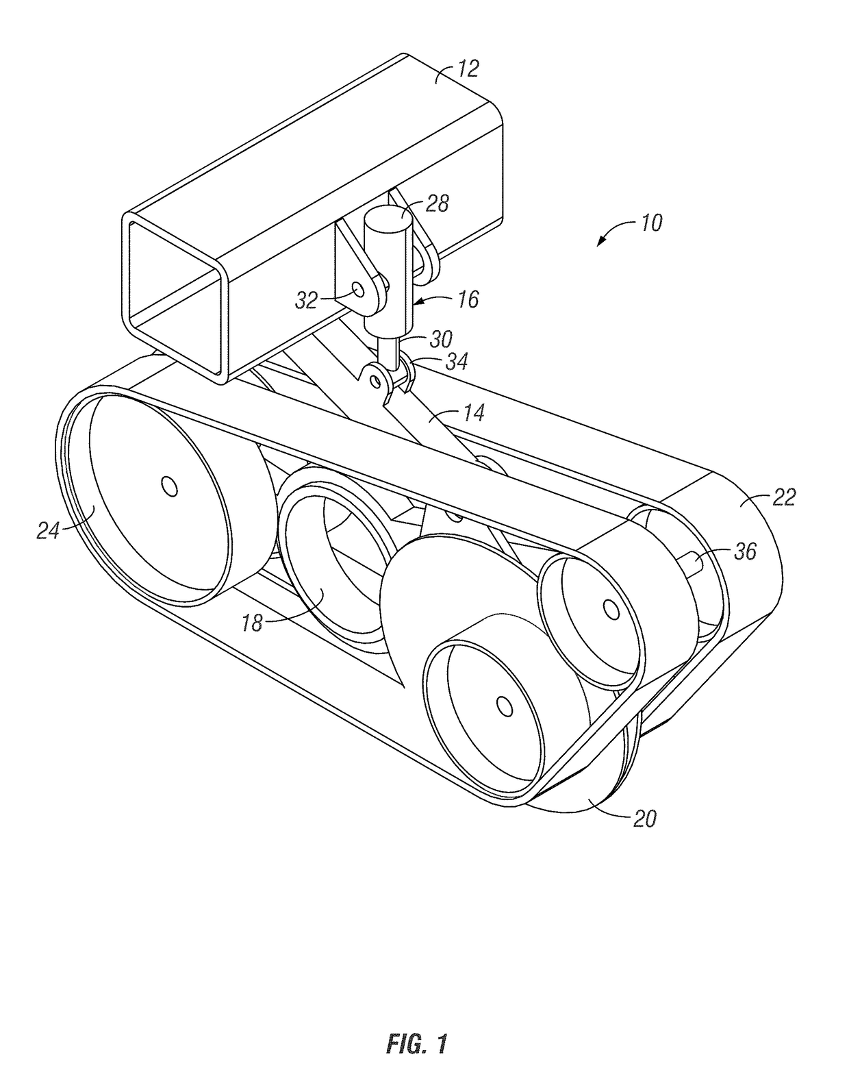 Row unit with tracks