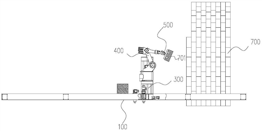 Glass melting furnace masonry robot and method