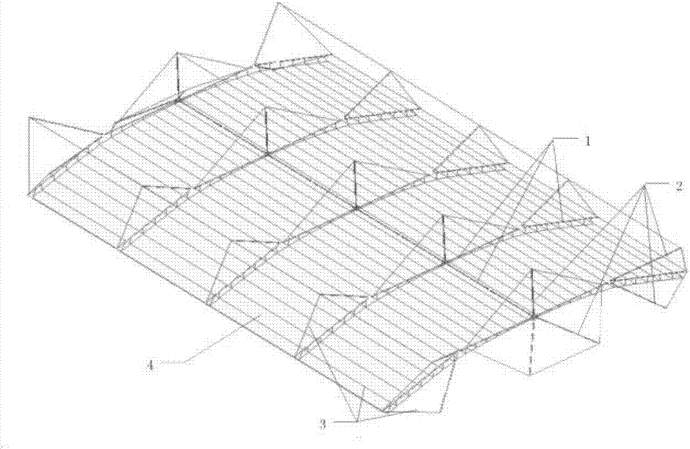 Deployable parabolic cylindrical antenna based on tension structure