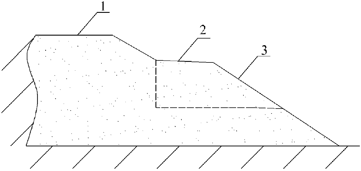 A shoulder widening method for existing railway embankment