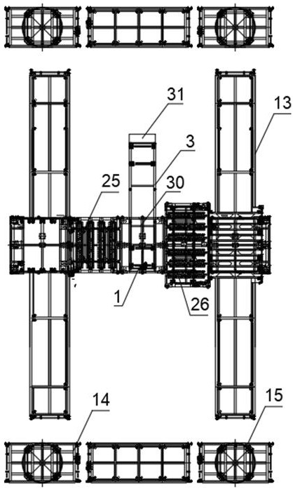 Automatic stacking equipment for stacking four iron cores at time