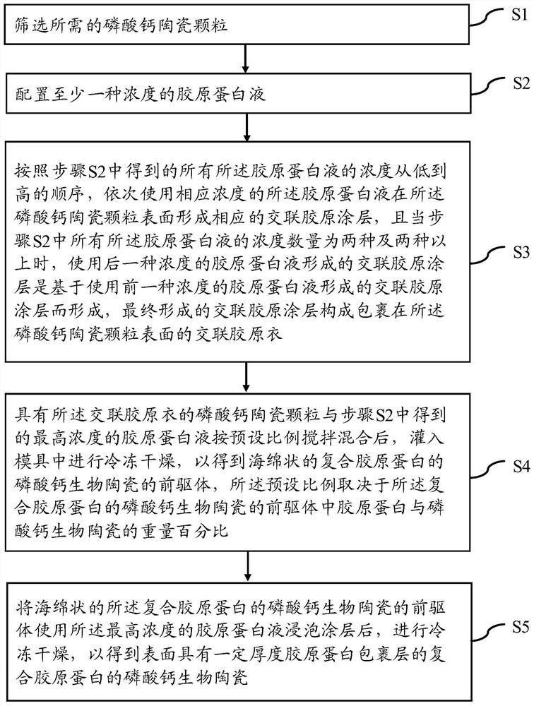 Collagen-composite calcium phosphate bioceramics and methods of making and using the same