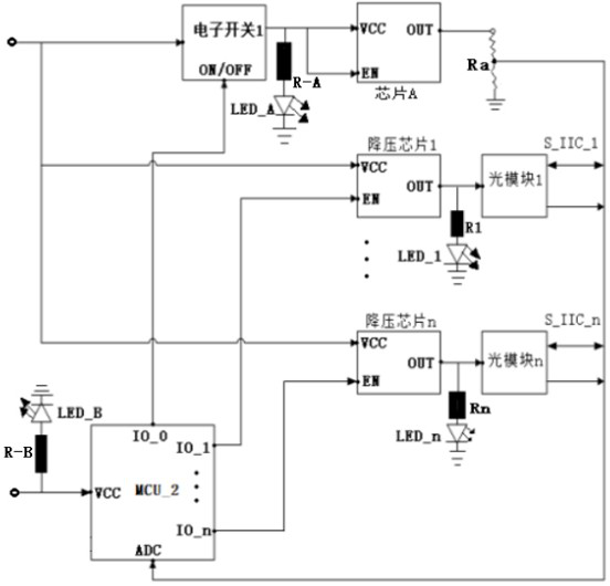 Switching device for optical module aging test, optical module aging device and method