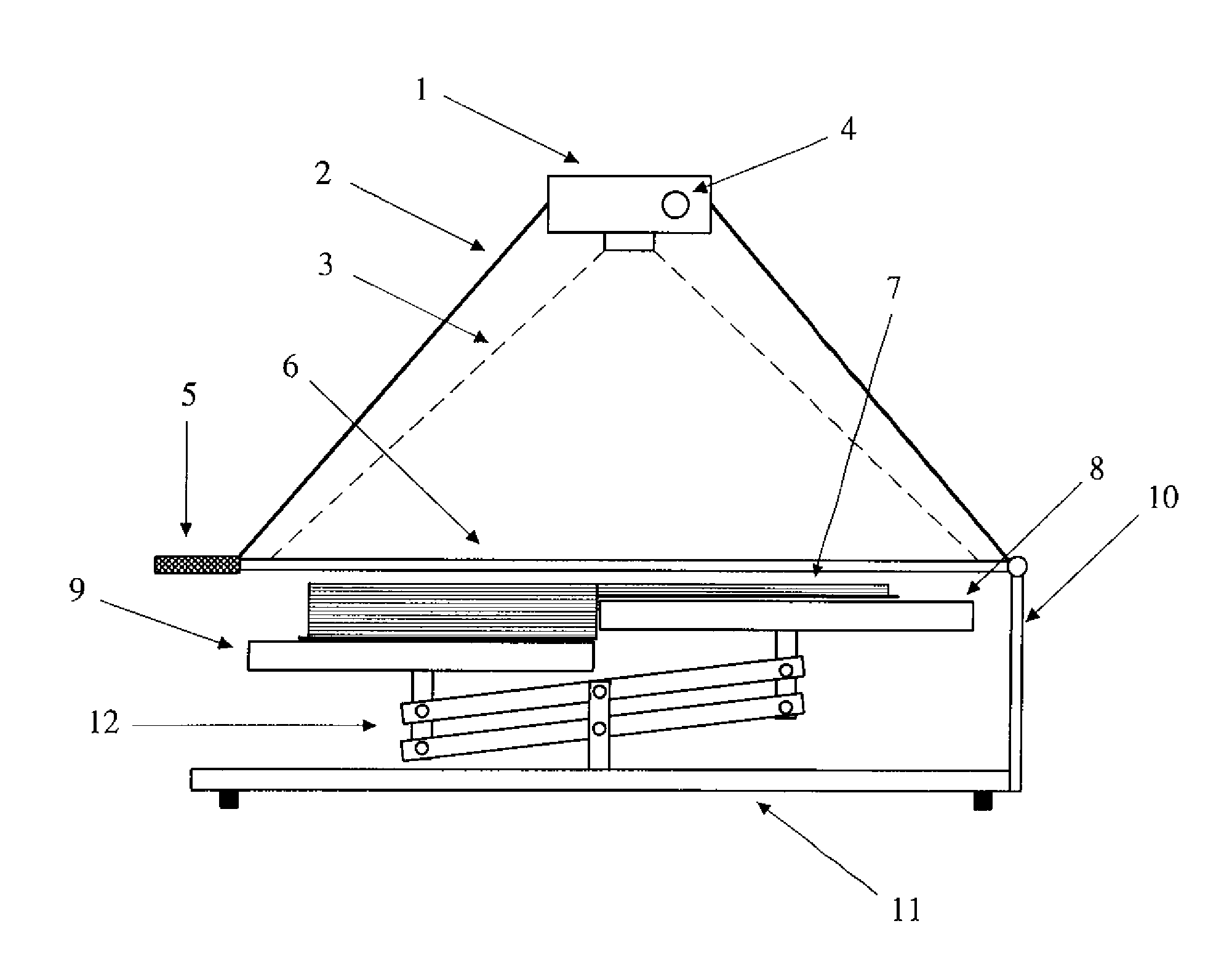 Method and apparatus for capturing the image of bound documents such as books using digital camera