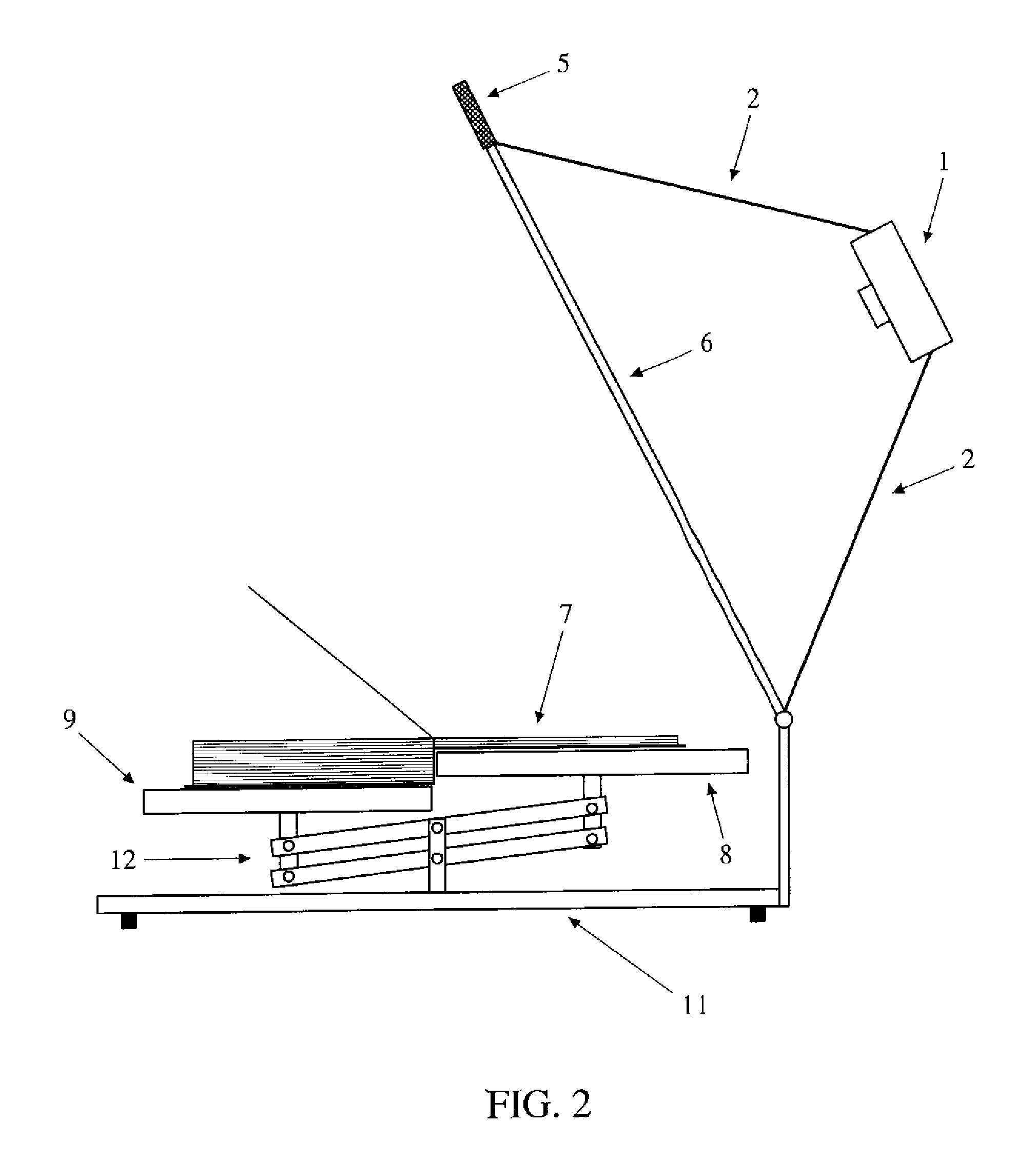 Method and apparatus for capturing the image of bound documents such as books using digital camera