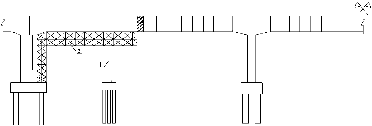 Construction method of multi-connected continuous beam or multi-connected steel structural beam side-span straight beam section