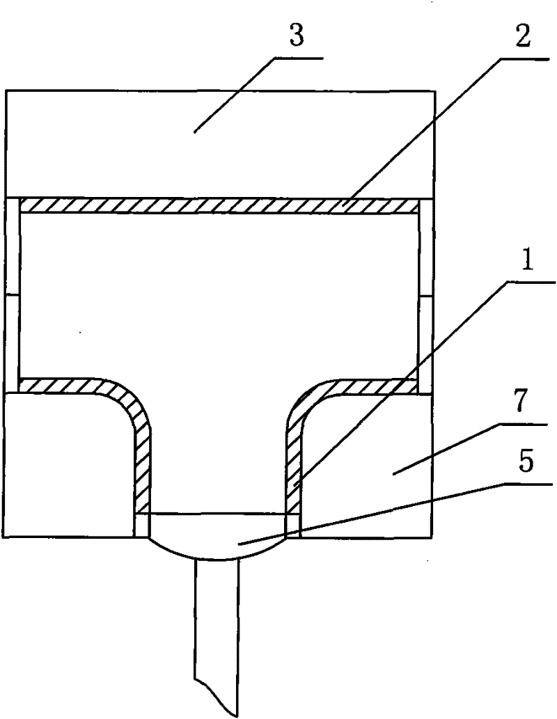 Hot pressing forming mould and hot pressing forming method of super long branch pipe three-way pipe fitting