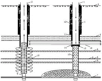 One-hole dual-purpose method for grouting filling by using surface gas drainage drilling