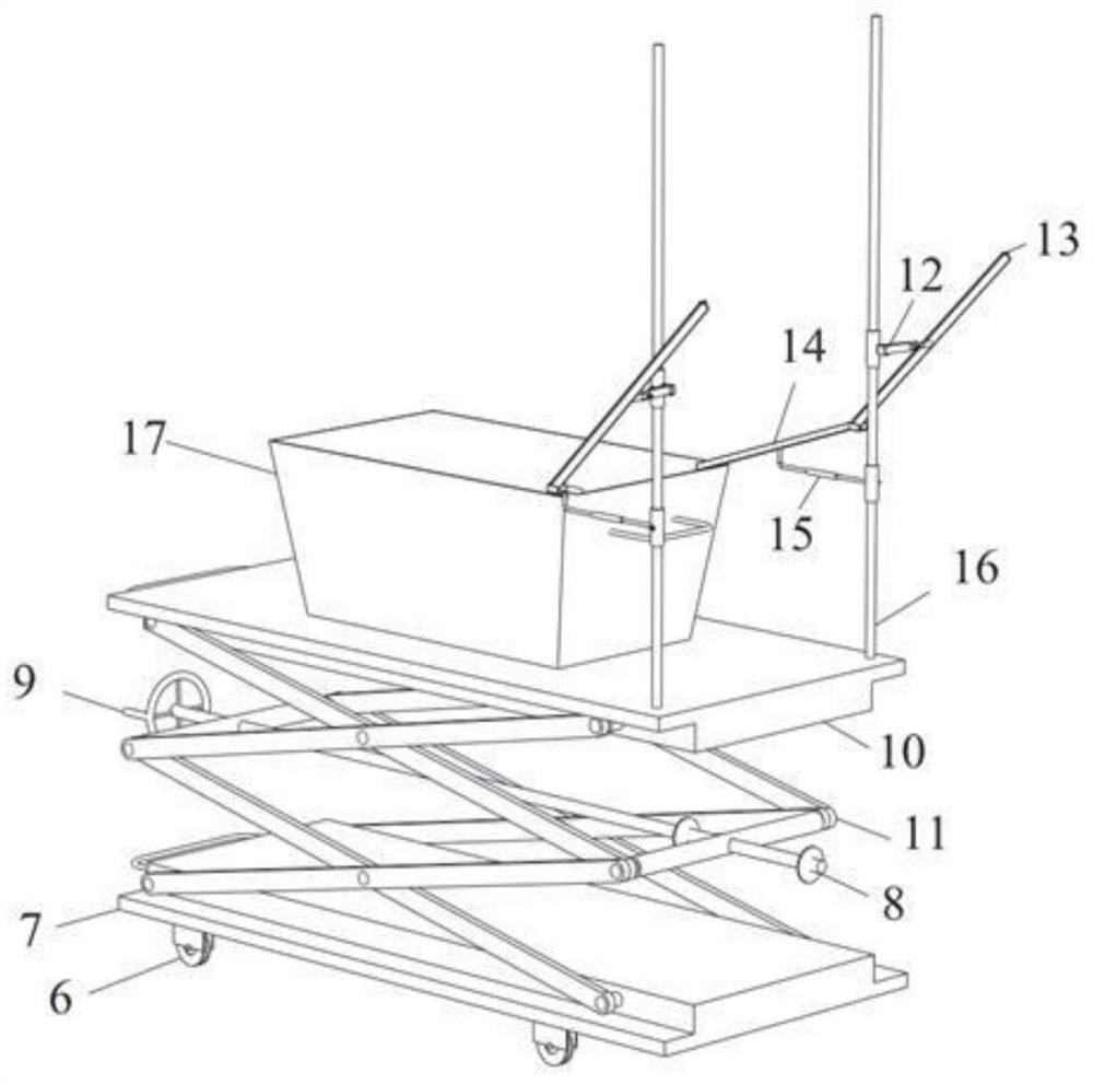 Multifunctional trolley auxiliary device for coke oven masonry